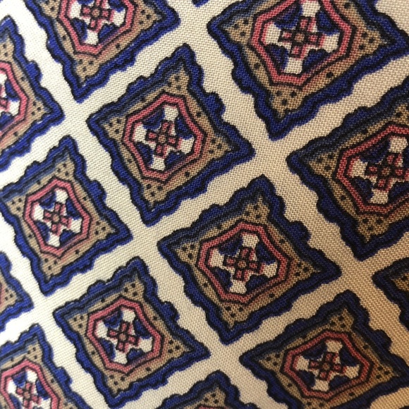 VTG 1940's Blue, Pink, White Misty Harbor Pattern Opera Scarf / Retro - Picture 6 of 8